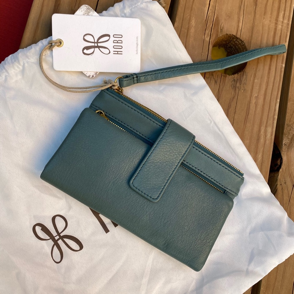 Teal green HOBO wrist wallet